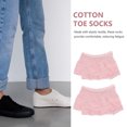 thumbnail image 3 of Raindrops 4 Pairs Toe Separator Socks Elastic Textile Pink Breathable Moisture Absorption For Women, 3 of 7