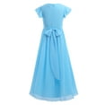 thumbnail image 5 of iiniim Kids Wedding Flower Girls Junior Bridesmaid Princess Chiffon Long Dress Party Ball Gown, 5 of 7