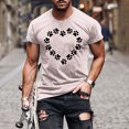 thumbnail image 2 of FAIWAD Men Summer Tops Short Sleeve Round Neck Printed T-Shirts Slim Stretch Workout Tops, 2 of 5