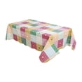 thumbnail image 1 of Unique Bargains Vinyl Tablecloth Square 60' x 60' Plaid Flower PatternWater Stain Oil Resistant, 1 of 8