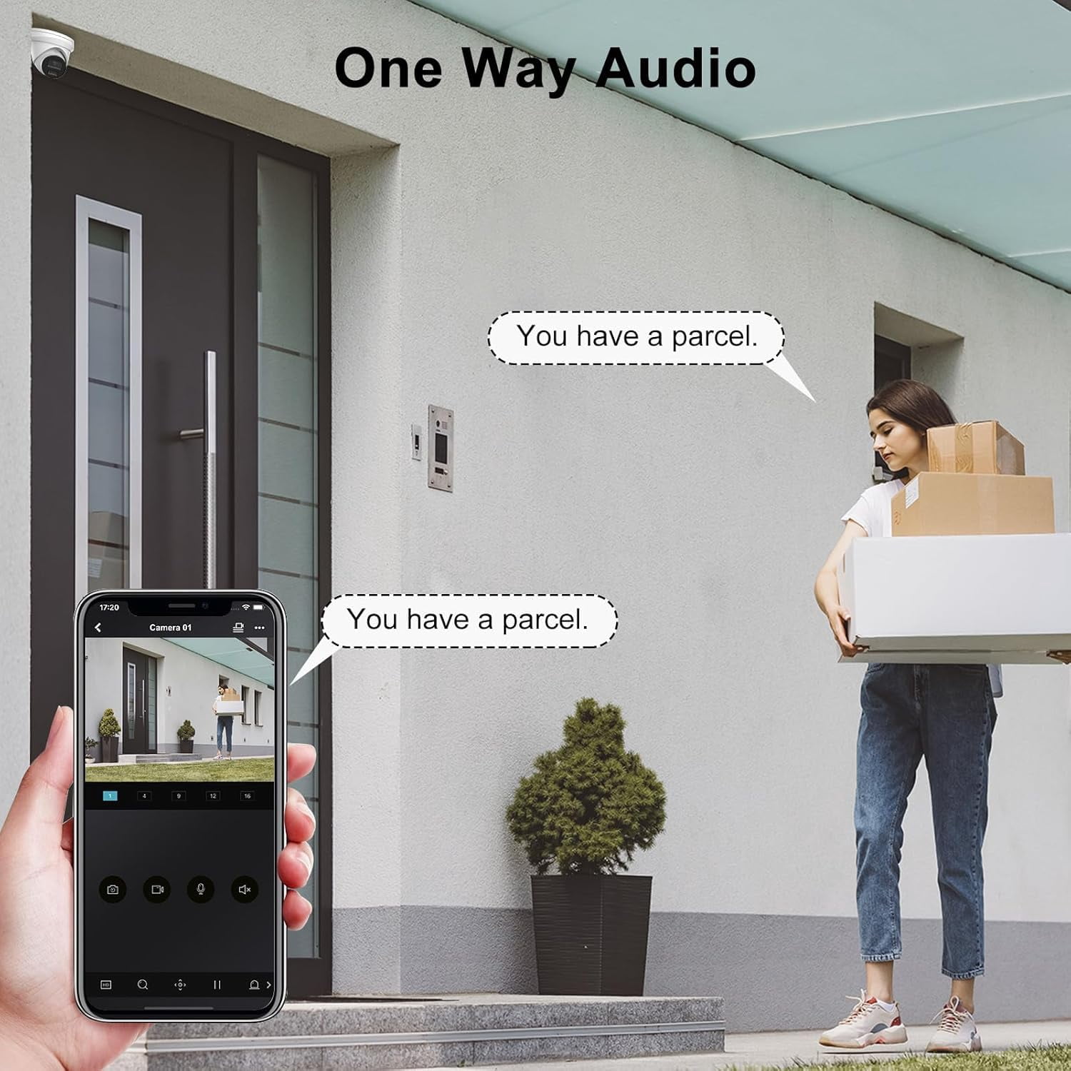 Anpviz 12MP PoE IP Camera Outdoor, 4096x3072@10fps, 134° Wide Angle(4:3), Color Night Vision, Human Vehicle Detection, Turret Metal Wired Security Camera with Audio, 2.8mm Lens, IP67, IPC-D3012WD-SL