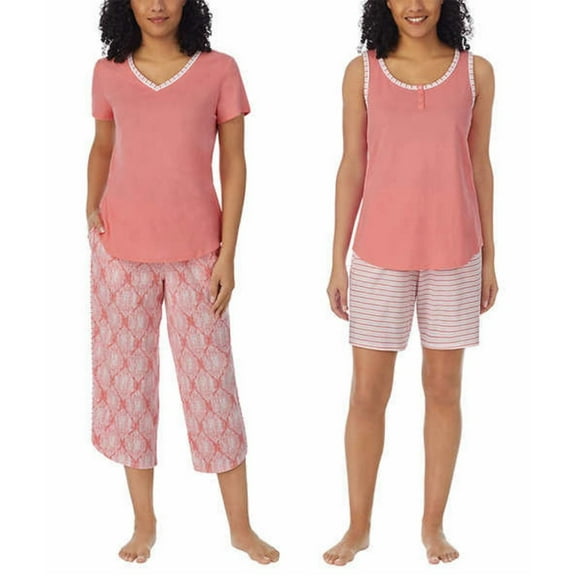 Carole Hochman Ladies' Cotton Fabrication 4-piece Pajamas Set