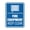 Blue, variant on Signs ByLITA Portrait Round Fire Equipment Keep Clear Door or Wall Sign Easy Installation | Health And Safety | Building And Danger Sign (Black) - Small