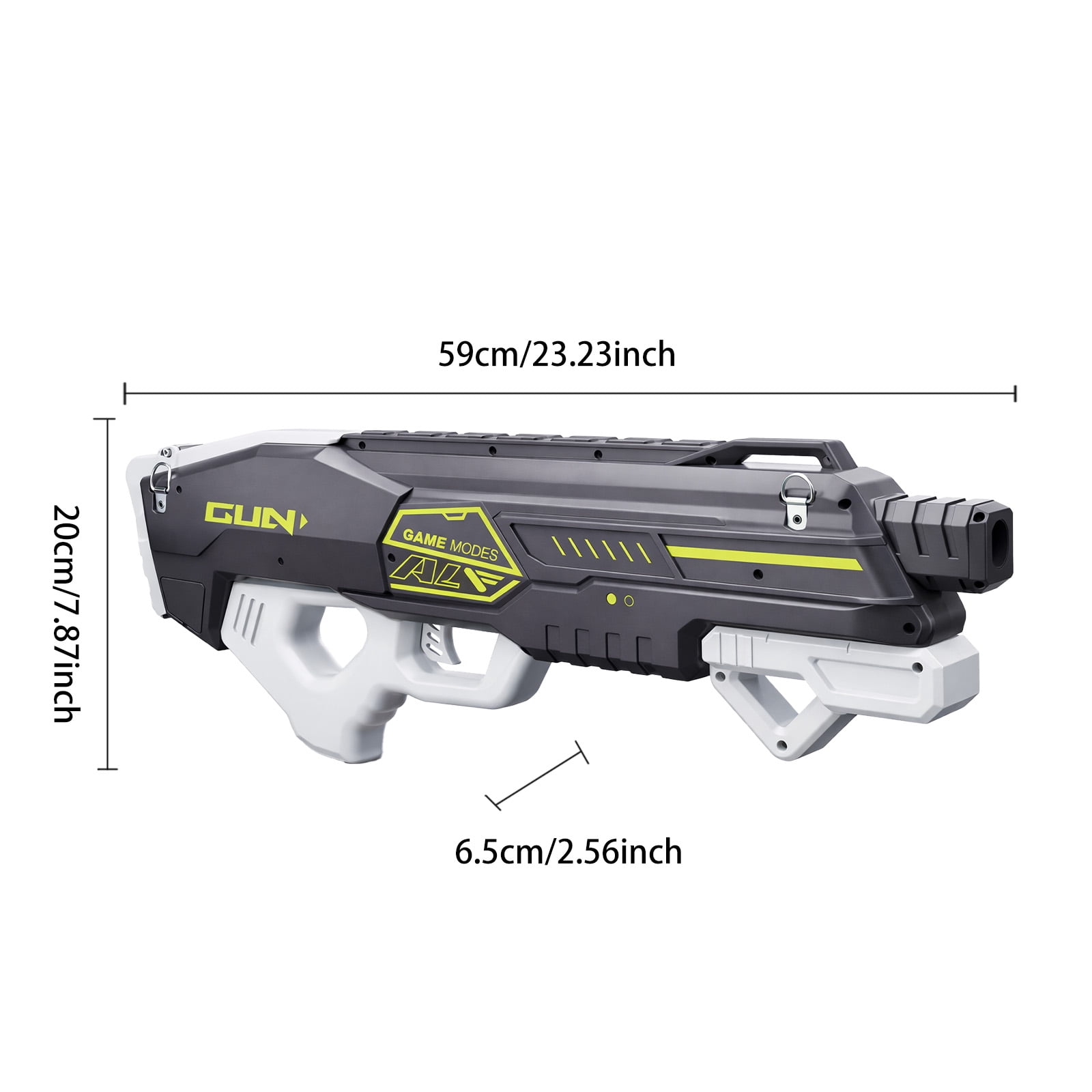 23.23in High-Pressure Water Sprayer - Powerful Spray with Cool Flashing Effects, Lightweight Outdoor Water Blaster for Summer Parties & Pool Events