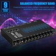 thumbnail image 5 of 9-Band Car Audio Equalizer, Car Graphic Equalizer EQ W/Front, Rear + Sub Output, 8V RMS Line Driver, Adjustable Audio Output for Car, Boat, W/CD/AUX Input Select & White Light Illumination, 5 of 5