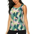 thumbnail image 2 of Uemuo Flamingo Pattern Workout Tank Tops for Women Breathable Moisture-wicking tank top Sleeveless Running Loose Fit Yoga Tops Active Shirts Sports Gym Exercise, 2 of 9