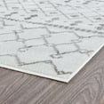 thumbnail image 5 of Contemporary 8x10 Area Rug (7'10'' x 10'2'') Geometric White Living Room Easy to Clean, 5 of 8