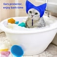 thumbnail image 4 of Cat Shower Cap and Bath Brush Set, Cat Ear Cover and Grooming Bathing Brush for Cats, Puppy Small Dogs, Cat Ear Protection Bathing Supplies, Pet Accessories, Blue, 4 of 6