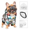thumbnail image 3 of Goofa Funny Transport Pattern Small Dog Sweater Hoodies Pet Grey Hooded Soft Fleece Sweatshirts with Pocket Fall Winter Puppy Cat Sweaters Warm Clothes-X-Small, 3 of 8