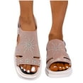 thumbnail image 4 of VEKDONE Sandales Confortables pour Femmes Mode Femmes Sandales Décontractées Tête Ronde Chaussures de Plage Décontractées Confortables, 4 of 9