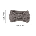 thumbnail image 3 of Unique Bargains 1 Pc Headband Corduroy Yarn Bow Hairband Coffee Color Gray, 3 of 5