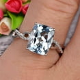 thumbnail image 4 of Art Deco 1.8 Carat 7mm Cushion Aquamarine Engagement Ring on 10k White Gold, 4 of 5