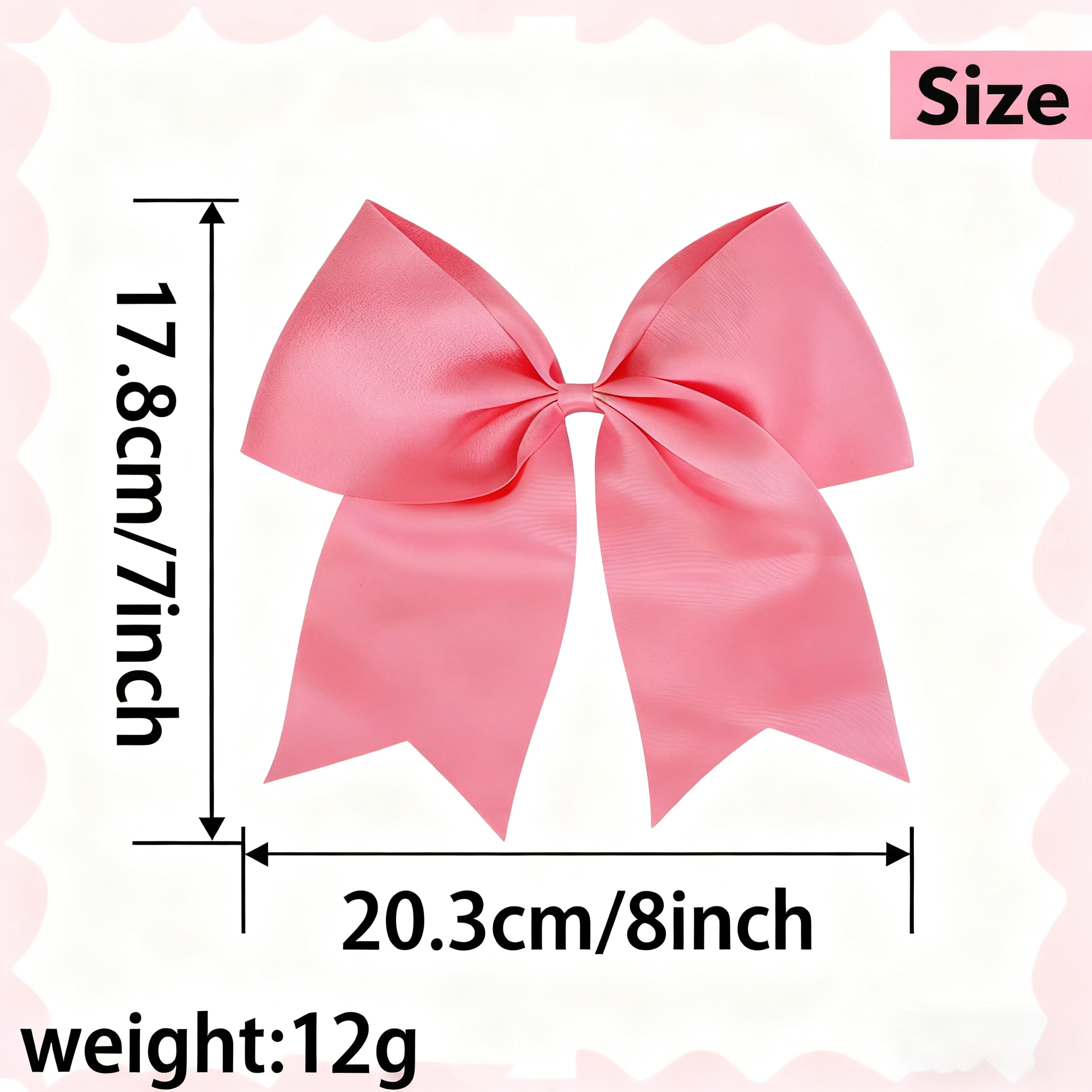 12 Pcs 8inch Large Satin Hair Bows for Toddlers & Girls 3-12 Years, Grosgrain Ribbon Hair Clips for School Parties