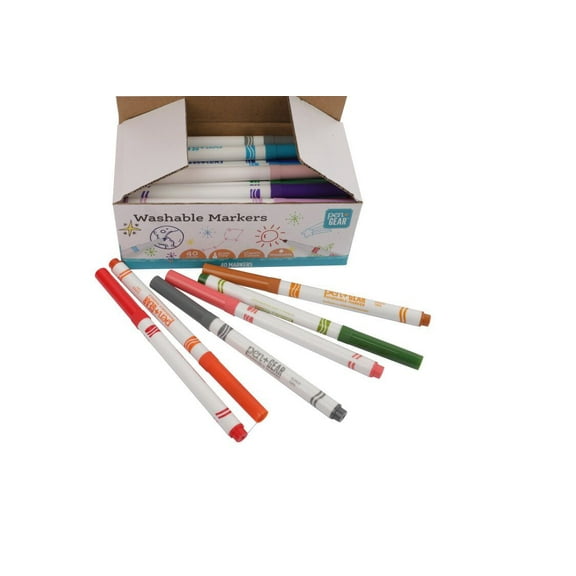 Pen+Gear Super Tip Washable Markers, 40 Count, Assorted Colors