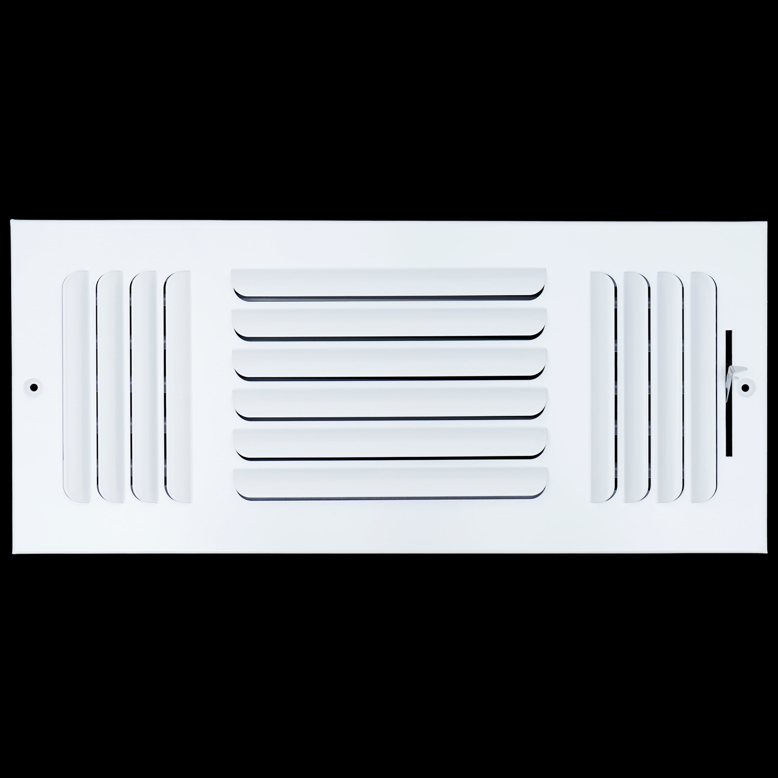 Fits 16x6 Duct Opening 3 WAY Fixed Curved Blade Air Supply Diffuser by Handua | Register Vent Cover Grill for Sidewall and Ceiling | White | Outer Dimensions: 17.75" X 7.75"