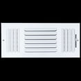 thumbnail image 6 of Fits 16x6 Duct Opening 3 WAY Fixed Curved Blade Air Supply Diffuser by Handua | Register Vent Cover Grill for Sidewall and Ceiling | White | Outer Dimensions: 17.75" X 7.75", 6 of 8