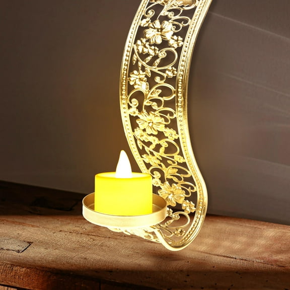 HAKIDZEL Wall Sconce Candle Holder 1Set Craftsmanship Metal Iron Vintage Home Decor Taper Candles Holder