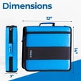 thumbnail image 3 of Case-it Classic Zipper Binder, 2" O-Ring with Mesh Pockets and Shoulder Strap and Handle, 350 Page Capacity, D-251 Denim Blue, 3 of 8