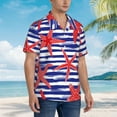 thumbnail image 5 of Kll Men'S Hawaiian Shirt Short Sleeve Button Down Beach Shirts-Sea Stars, 5 of 8
