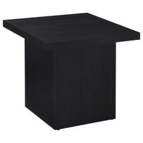Devar Square Engineered Wood End Table Black