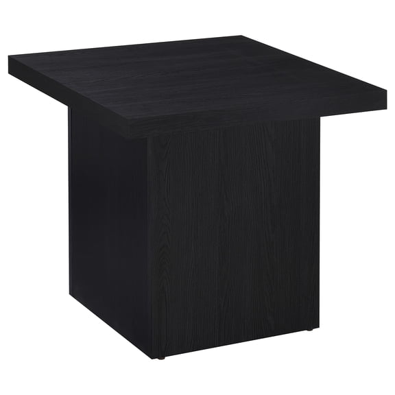 Devar Square Engineered Wood End Table Black