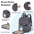 thumbnail image 4 of Mochila Bolso para Extractor de Leche mommore para Spectra S1, S2 y Medela con Compartimento para Laptop de 15,6 pulgadas, Gris, 4 of 7