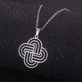 thumbnail image 1 of EUEAVAN Silver Cross Knot Pendant Necklace Stainless Steel Jewelry, 1 of 6