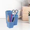 thumbnail image 1 of Organizador de Brochas de Maquillaje shamjiam grande 3 Compartimentos Multiusos para Lápiz Delineador Azul, 1 of 8