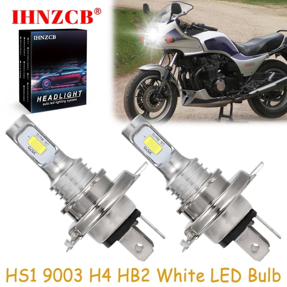 IHNZCB for Kawasaki Ninja ZX1100 ZX1200 - 2X HS1 9003 H4 HB2 LED Headlights Bulb 50W White YTB,Motorcycle Light,Y65