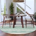 thumbnail image 3 of Farm Fruits Round Area Rug 8Ft Washable Large Circle Rugs for Living Room Dorm, Watermelon Lemons Peach Green Grey Striped Non-Slip Carpet Floor Mats Indoor Outdoor Carpet Runner Aesthetic Home Decor, 3 of 8