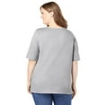 thumbnail image 2 of Woman Within Plus Size Perfect Elbow-Sleeve Square-Neck Tee, 2 of 5