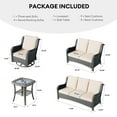 thumbnail image 3 of Ovios 8 Pieces Outdoor Patio Furniture with Swivel Chairs Wicker Patio Sectional Sofa with Loveseat for Backyard, 3 of 6