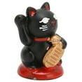 thumbnail image 4 of Adornos de gato de la fortuna, resina, ondeando, gato de la suerte, japonés, para decoración de mesa, restaurante, negro, 4 of 14