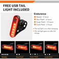 thumbnail image 2 of Luces para bicicleta NQ Luz LED recargable delantera y trasera 2000 mAh, 2 of 5