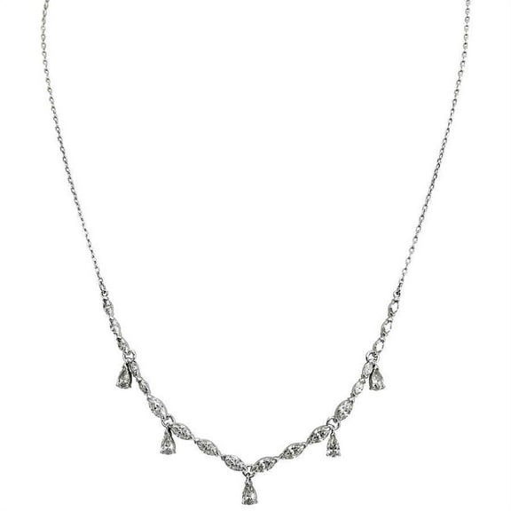 Swarovski Louison Small Rhodium Necklace