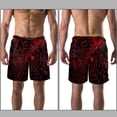 thumbnail image 3 of luoweisi Men's Beach Shorts Quick Dry Swim Trunks with Mesh Lining Halloween Spider Web L, 3 of 5