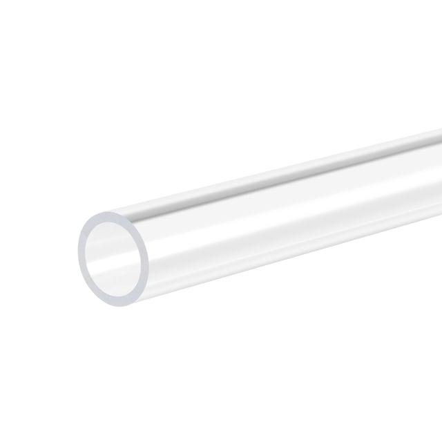 Unique Bargains Tube Rigide Transparent 10mm (25/64 Pieds')ID x 12mm(15/32 Pieds')OD x 10 Pouces Longueur Tube Rigide en Plastique Rond