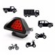 thumbnail image 4 of Kenally F1 estilo DRL rojo 12 LED cola trasera parada niebla Triangular freno luz parada seguridad lámpara coche Motor Bombillas para automóviles Kenally VI009719-00, 4 of 6