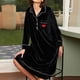 thumbnail image 5 of Gibobby Pijama algodón mujer Camisón De Mujer Otoño E Invierno Manga Larga Acolchado Y Engrosado Pijamas Sueltos De Tamaño(Negro,M), 5 of 5