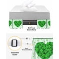 thumbnail image 3 of Saint Patrick's Day Bed Skirt King Size 18 Inch Drop, Wrap Around Bed Skirts, Spring Lucky Grass Love Heart Elastic Bedskirt Pleated Bed Frame Cover Luxurious Dust Ruffle for King Bed, 3 of 6