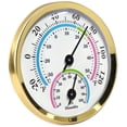 thumbnail image 6 of CIMAXIC Weather Thermometer and Humidity Monitor in Golden Color for Wall Mount, 6 of 10