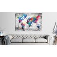 thumbnail image 2 of Tiptophomedecor Stretched Canvas World Map Art - World Map: Grey Style - Stretched & Framed Ready To Hang Art, 2 of 3