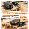 thumbnail image 2 of SOLPOWBEN 20000mAh Solar Power Bank with 4 Foldable Panels and 4 Built-In Cables, 15W Fast Charging Portable Charger for Cell Phone, Dual LED Flashlights Battery Pack for Camping, Travel, 2 of 9