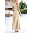 thumbnail image 2 of Conjunto de Falda Maxi PRETTYGARDEN Beige con Top Corto de Cintura Alta Talla L, 2 of 7