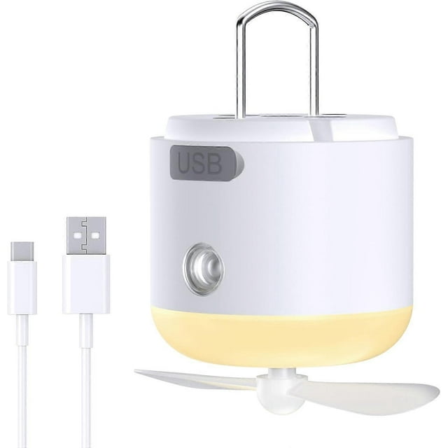 Camping Light 4 in 1 Camping Light with Fan and Smart Humidifier Rechargeable Camping Light and Lantern for Outdoor Camping Hiking Emergency Daily Use