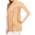 thumbnail image 4 of Sakkas Boho Love Sleeveless Blouse - Copper Beige - One Size, 4 of 5