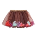 thumbnail image 4 of Likimi Toddler Kids Girls Tutu Skirt Elastic Waist Floral Print Casual Skirts Size 9-11 Years, 4 of 4