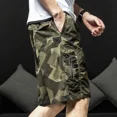 thumbnail image 2 of Pantalones cortos cargo para hombre, bermudas largas de camuflaje color caqui, pantalones cortos para hombre, pantalones cortos de camuflaje de lujo, ropa popular ancha, Hevy Whate Homme, 2 of 5