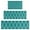 Teal Geometric Quatrefoil, variant on Orange Boho Ethnic Paisley Pattern Kitchen Rugs Sets Of 3,Kitchen Runner Rugs Non Skid Washable,Decorative Kitchen Floor Mats for Kitchen,Sink,Laundry,17"x30" 17"x47" 17"x59"