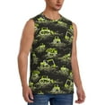 thumbnail image 2 of Fotbe Men's Light Green Excavator Print Men's Sleeveless Muscle Tank Tops Casual T-Shirts for Gym Workout Beach-XX-Large, 2 of 8